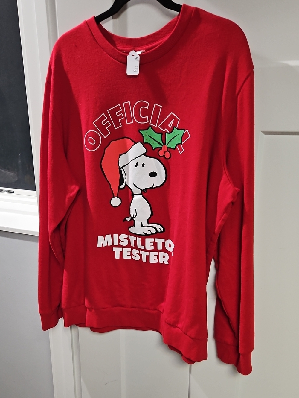 Peanuts Red 'Mistletoe Tester' Snoopy Graphic Sweatshirt